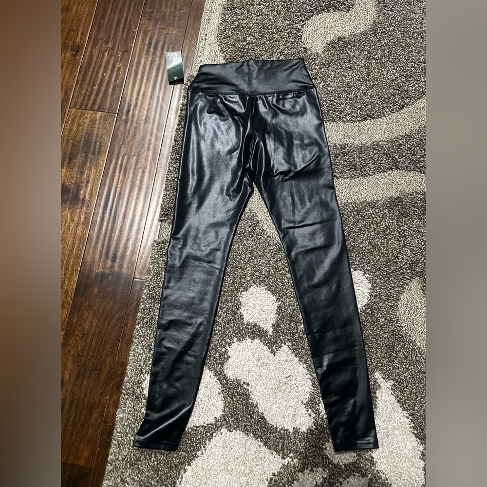 NWT target brand leggings (leather look) juniors size xxs.or kids 10-12